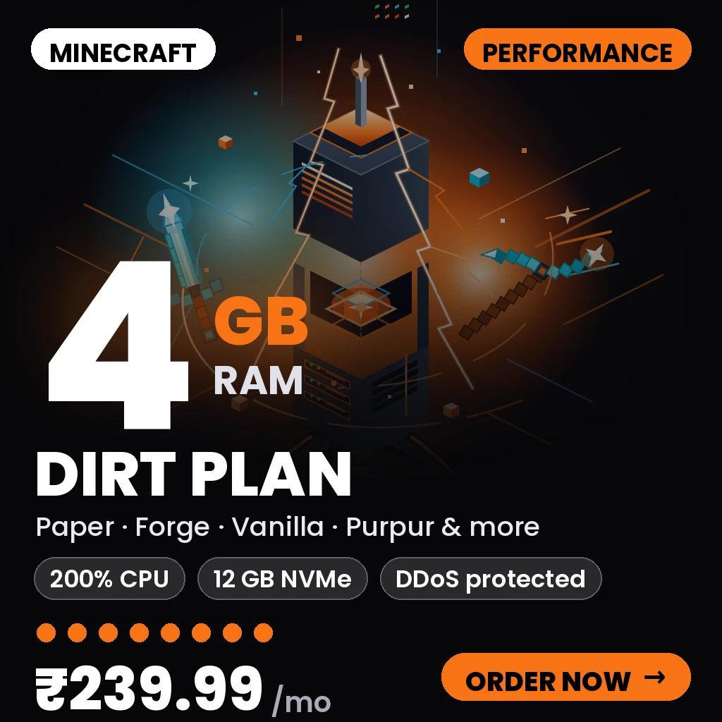 Minecraft Dirt Plan - Performance