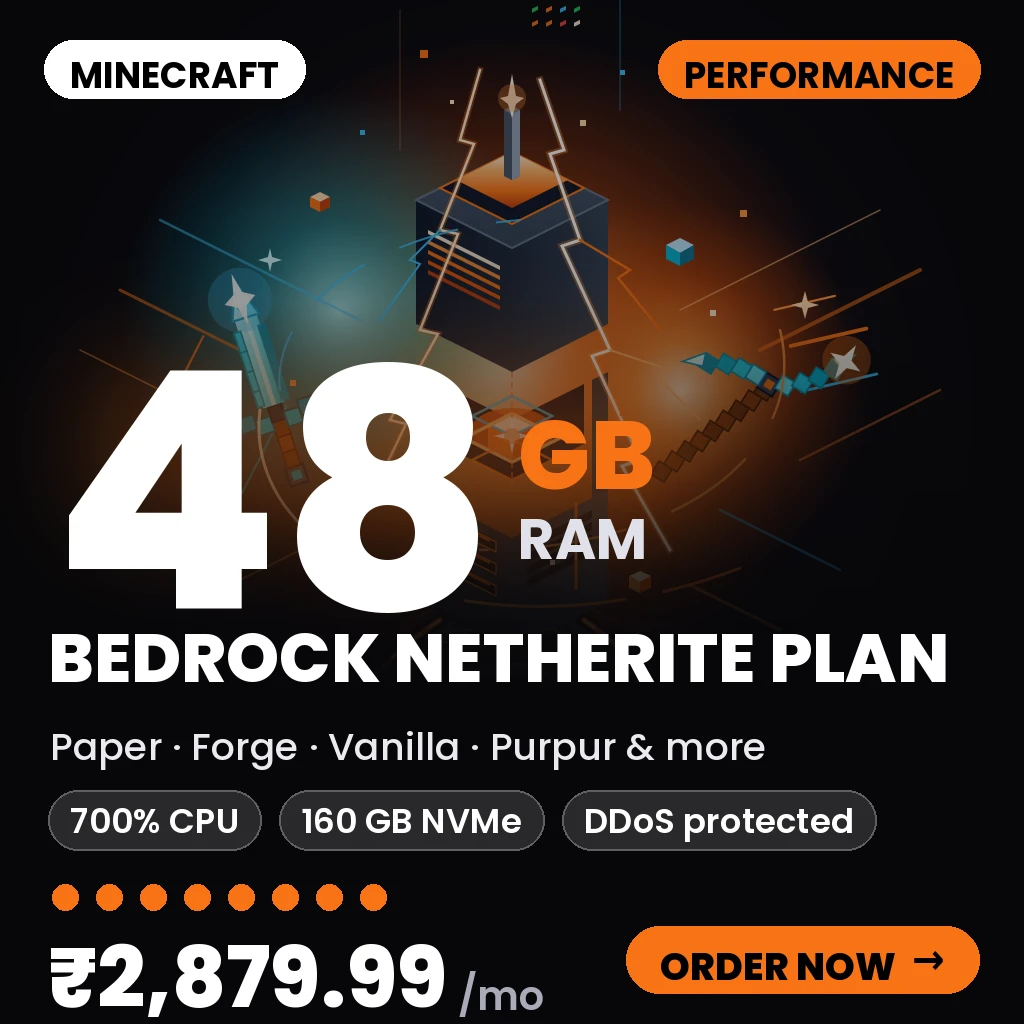 Bedrock Netherite Plan - Performance