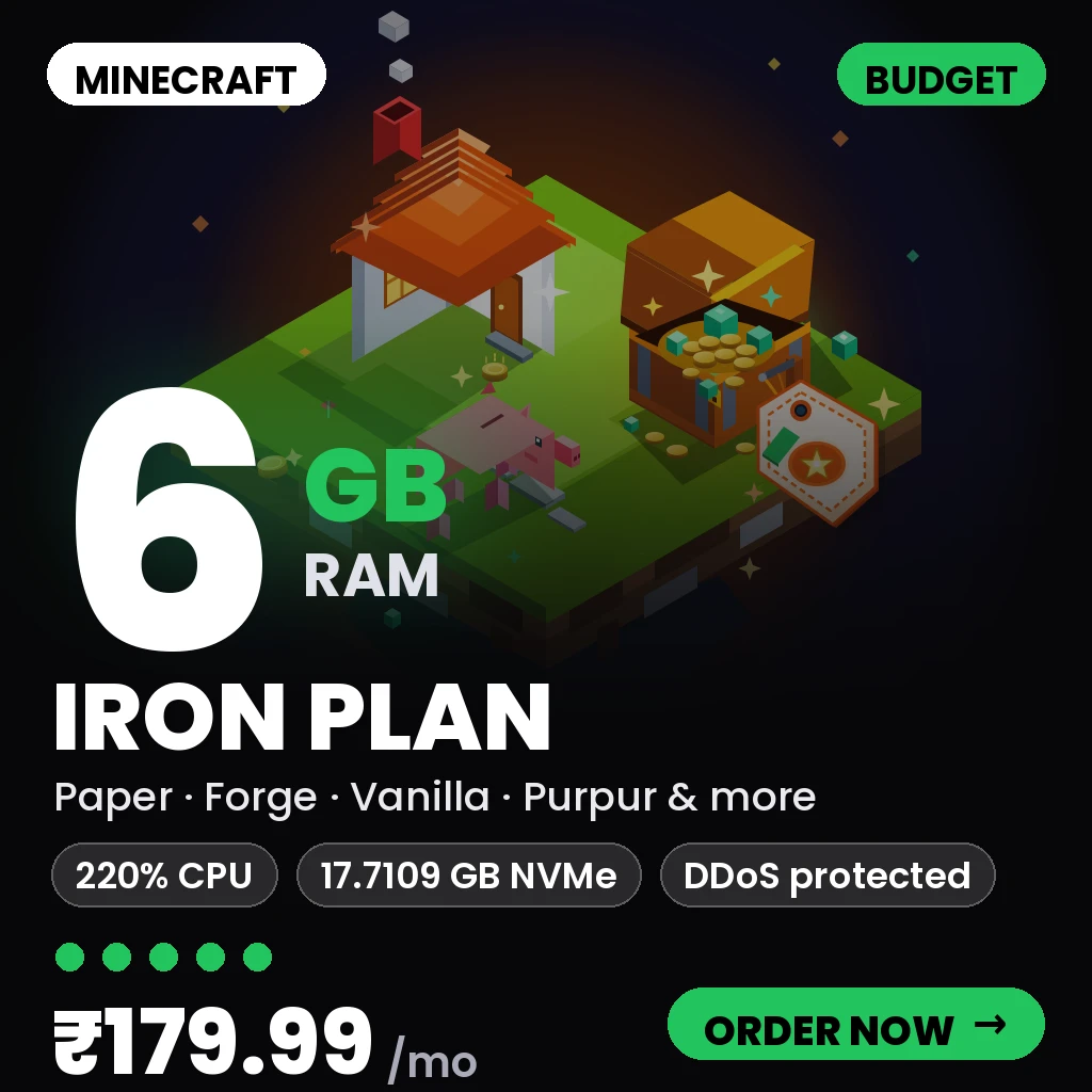 Minecraft Iron Plan - Buget