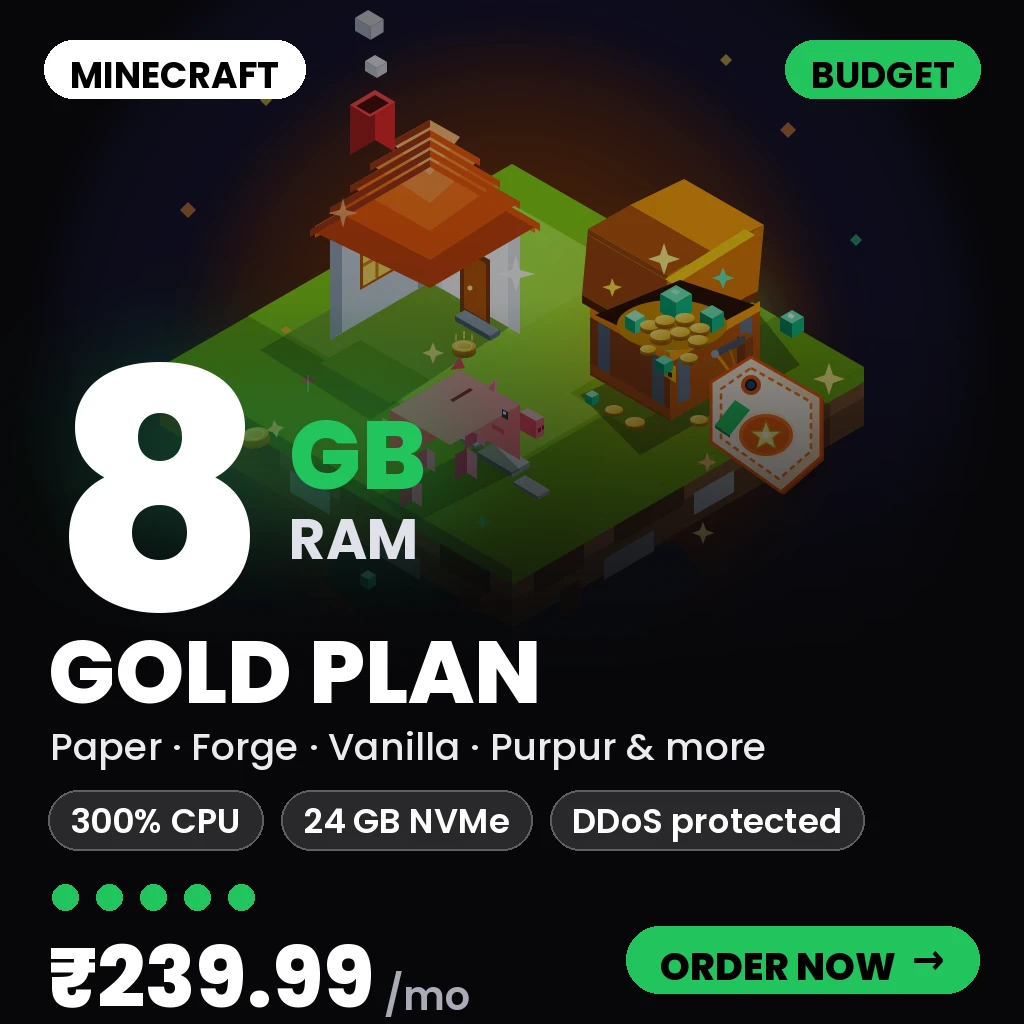 Minecraft Gold Plan - Buget