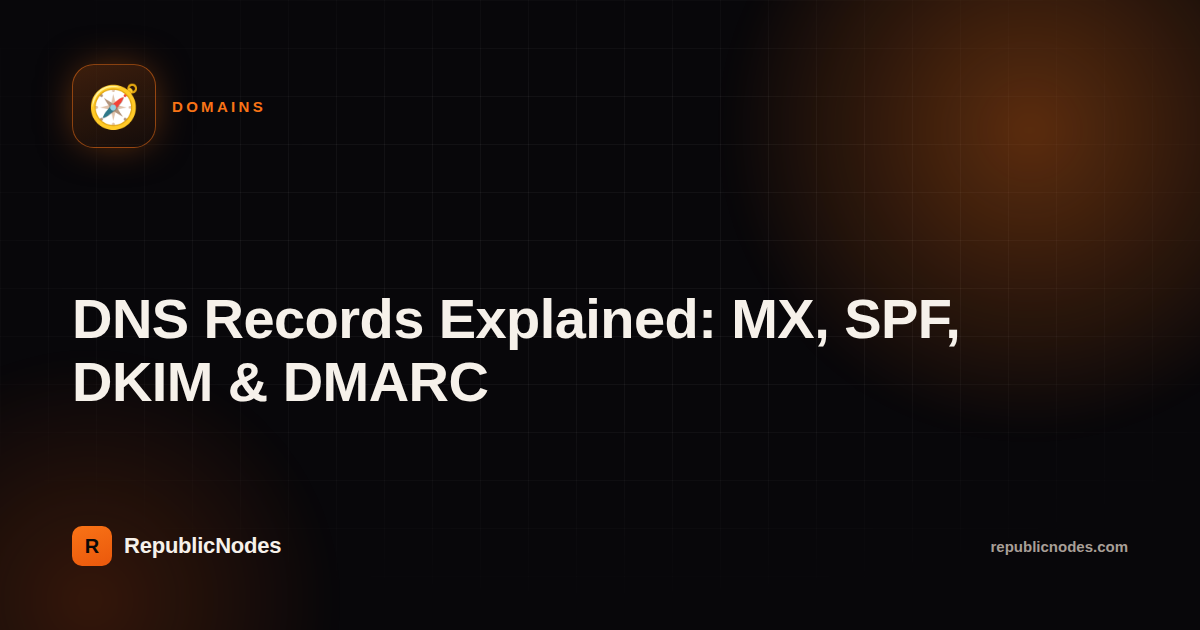 DNS Records Explained: MX, SPF, DKIM & DMARC